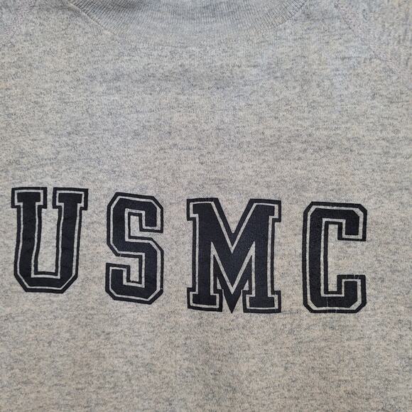 Vintage 80s USMC Sweatshirt Women XL 23x23 Boxy Marine-Coprs - Picture 13 of 15